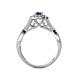 5 - Maisie Prima Blue Sapphire and Diamond Halo Engagement Ring 