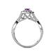 5 - Maisie Prima Amethyst and Diamond Halo Engagement Ring 