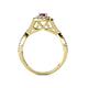 5 - Maisie Prima Amethyst and Diamond Halo Engagement Ring 