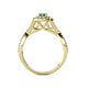 5 - Maisie Prima Emerald and Diamond Halo Engagement Ring 