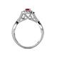 5 - Maisie Prima Ruby and Diamond Halo Engagement Ring 