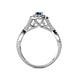 5 - Maisie Prima Blue and White Diamond Halo Engagement Ring 