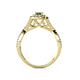 5 - Maisie Prima Diamond and Lab Created Alexandrite Halo Engagement Ring 