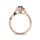 7 - Susan Prima Blue Sapphire and Diamond Halo Engagement Ring 