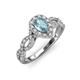 6 - Susan Prima Aquamarine and Diamond Halo Engagement Ring 
