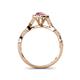 7 - Susan Prima Pink Tourmaline and Diamond Halo Engagement Ring 