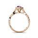7 - Susan Prima Amethyst and Diamond Halo Engagement Ring 