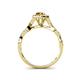 7 - Susan Prima Citrine and Diamond Halo Engagement Ring 