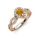 6 - Susan Prima Citrine and Diamond Halo Engagement Ring 