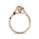 7 - Susan Prima Citrine and Diamond Halo Engagement Ring 
