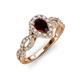 6 - Susan Prima Red Garnet and Diamond Halo Engagement Ring 