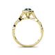 7 - Susan Prima London Blue Topaz and Diamond Halo Engagement Ring 