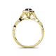 7 - Susan Prima Blue Sapphire and Diamond Halo Engagement Ring 