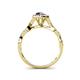 7 - Susan Prima Tanzanite and Diamond Halo Engagement Ring 