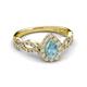 5 - Susan Prima Aquamarine and Diamond Halo Engagement Ring 