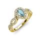 6 - Susan Prima Aquamarine and Diamond Halo Engagement Ring 