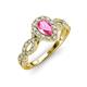 6 - Susan Prima Pink Tourmaline and Diamond Halo Engagement Ring 