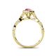 7 - Susan Prima Pink Tourmaline and Diamond Halo Engagement Ring 