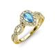 6 - Susan Prima Blue Topaz and Diamond Halo Engagement Ring 