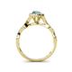 7 - Susan Prima Blue Topaz and Diamond Halo Engagement Ring 