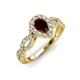 6 - Susan Prima Red Garnet and Diamond Halo Engagement Ring 