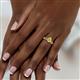 5 - Susan Prima Yellow Sapphire and Diamond Halo Engagement Ring 