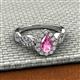 5 - Susan Prima Pink Sapphire and Diamond Halo Engagement Ring 