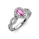 6 - Susan Prima Pink Sapphire and Diamond Halo Engagement Ring 