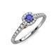 3 - Florence Prima Tanzanite and Diamond Halo Engagement Ring 