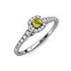 3 - Florence Prima Yellow and White Diamond Halo Engagement Ring 