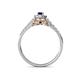 4 - Florence Prima Blue Sapphire and Diamond Halo Engagement Ring 