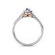 4 - Florence Prima Tanzanite and Diamond Halo Engagement Ring 