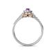4 - Florence Prima Amethyst and Diamond Halo Engagement Ring 