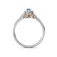 4 - Florence Prima Blue Topaz and Diamond Halo Engagement Ring 