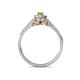 4 - Florence Prima Citrine and Diamond Halo Engagement Ring 
