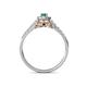 4 - Florence Prima Emerald and Diamond Halo Engagement Ring 