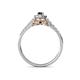 4 - Florence Prima Black and White Diamond Halo Engagement Ring 