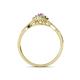 4 - Yesenia Prima Pink Sapphire and Diamond Halo Engagement Ring 