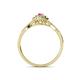 4 - Yesenia Prima Pink Tourmaline and Diamond Halo Engagement Ring 
