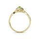 4 - Yesenia Prima Peridot and Diamond Halo Engagement Ring 