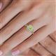 5 - Yesenia Prima Peridot and Diamond Halo Engagement Ring 