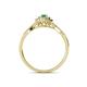 4 - Yesenia Prima Emerald and Diamond Halo Engagement Ring 