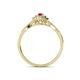 4 - Yesenia Prima Ruby and Diamond Halo Engagement Ring 