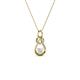 1 - Neoma White Sapphire and Diamond Love Knot Slider Pendant 