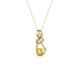 2 - Neoma Yellow Sapphire and Diamond Love Knot Slider Pendant 