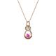 1 - Neoma Pink Sapphire and Diamond Love Knot Slider Pendant 