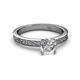 4 - Cael Classic GIA Certified 6.50 mm Round Diamond Solitaire Engagement Ring 