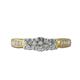 1 - Steffi Round AGS Certified Diamond Three Stone Engagement Ring 