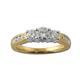 2 - Steffi Round AGS Certified Diamond Three Stone Engagement Ring 