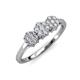 5 - Petunia Round AGS Certified Diamond Floral Anniversary Ring 
